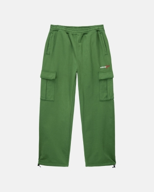 Stussy Bottoms On Sale Clearance - Green Sport Cargo Fleece Pant